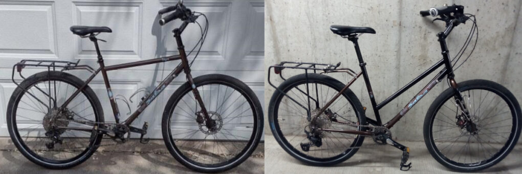 Before & After. Lin's bike redesign