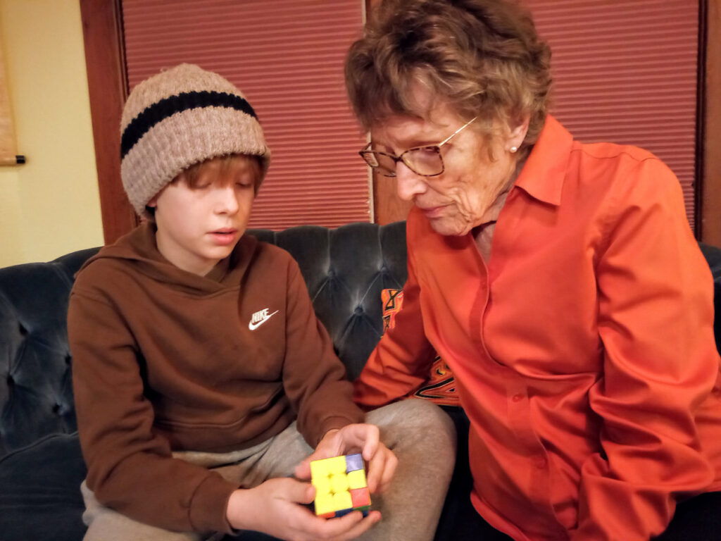 Rubix cube lesson from grandson