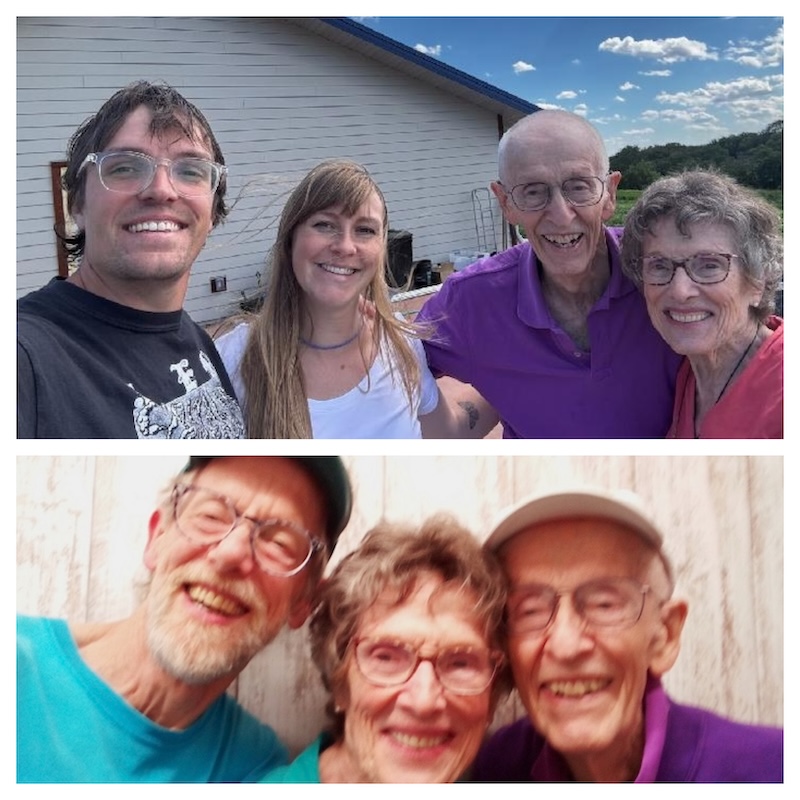 Precious visits with family collage
