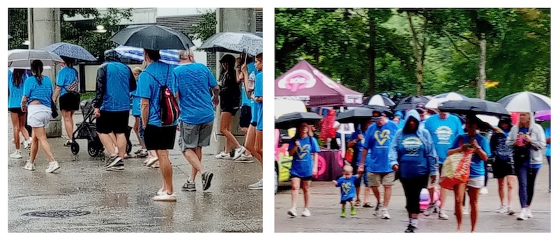 Buddy Walk iin the rain collage