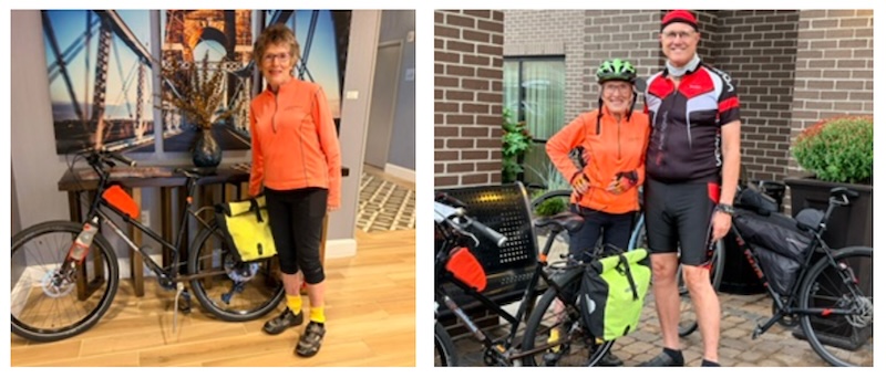 Lin and fellow rider, Day one collage
